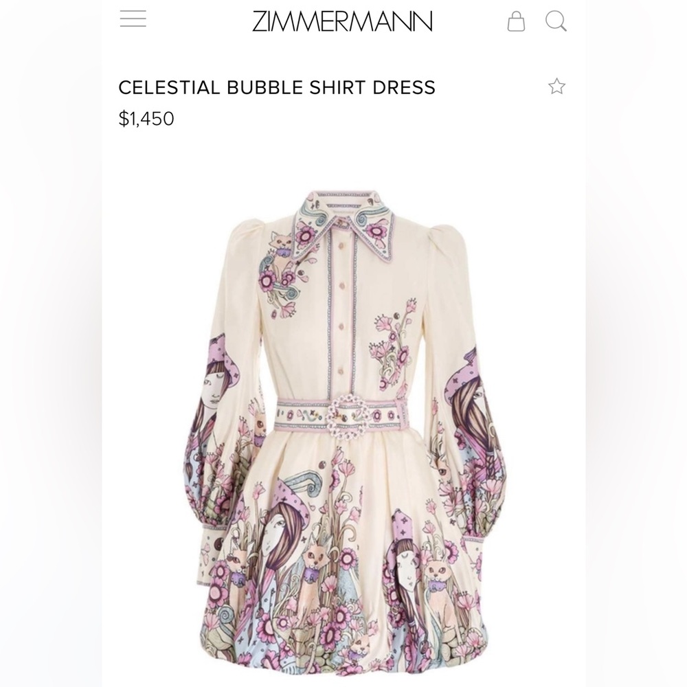 Celestial bubble shirt dress
